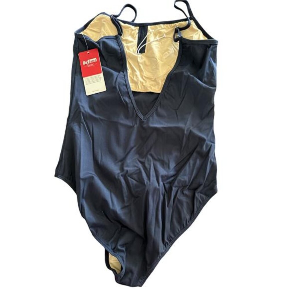 Navy One-Piece Women's Dance Leotard - Picture 4 of 5